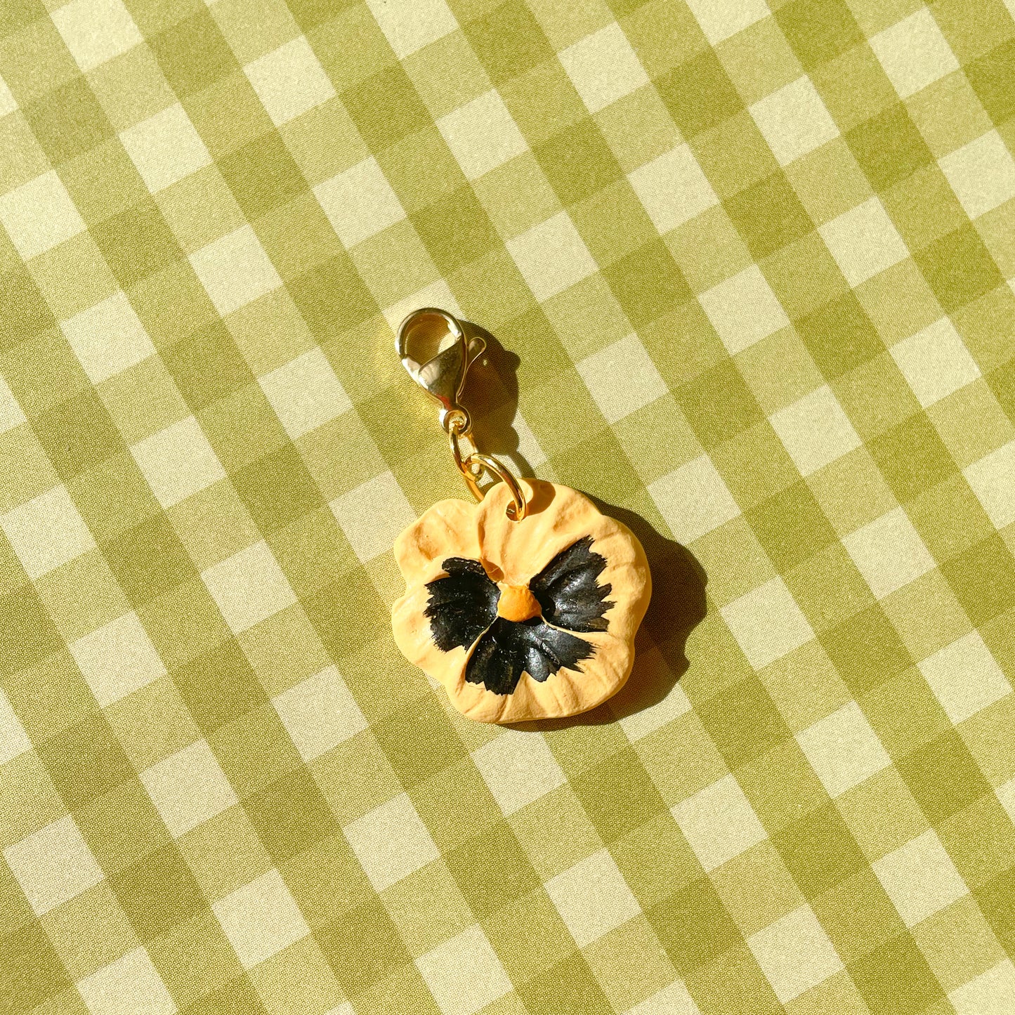 Yellow Pansy Bag Charm