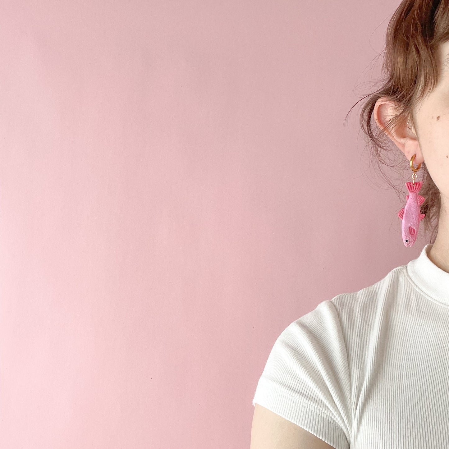 Pink Fancy Fish Earrings