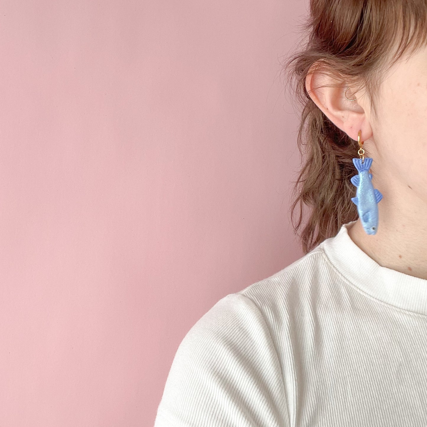 Blue Fancy Fish Earrings