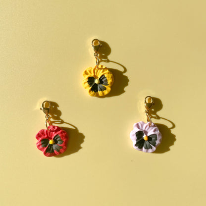 Pansy Bag Charm