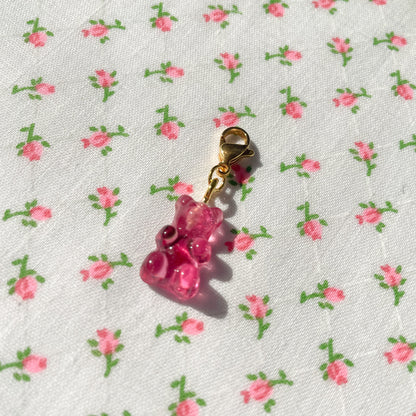Raspberry Gummy Bear Bag Charm