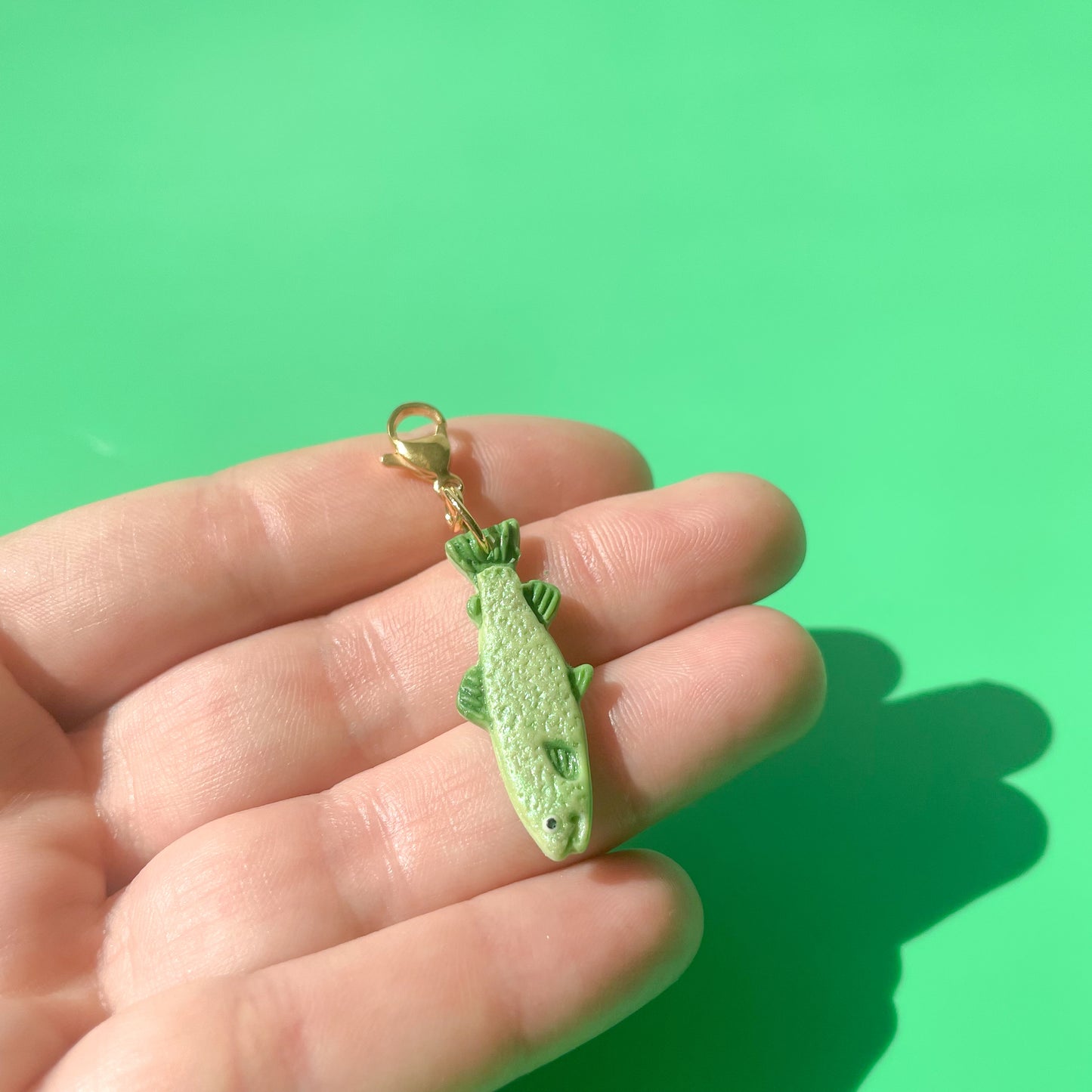 Green Fancy Fish Bag Charm