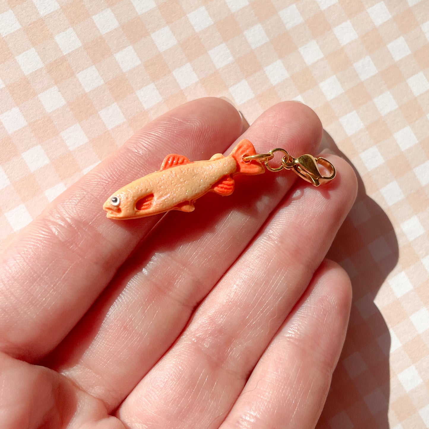 Orange Fancy Fish Bag Charm