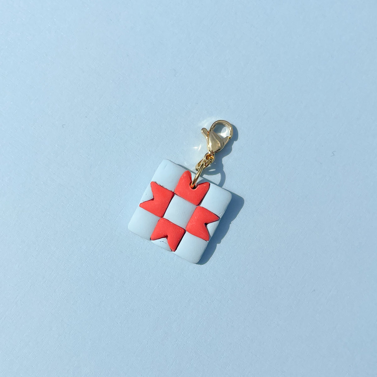 Aqua Quilt Square Charm