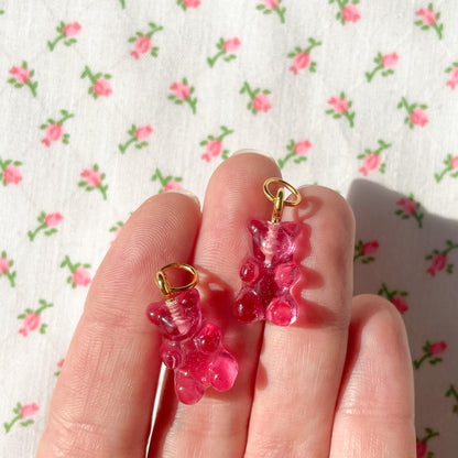 Raspberry Gummy Bear Charms