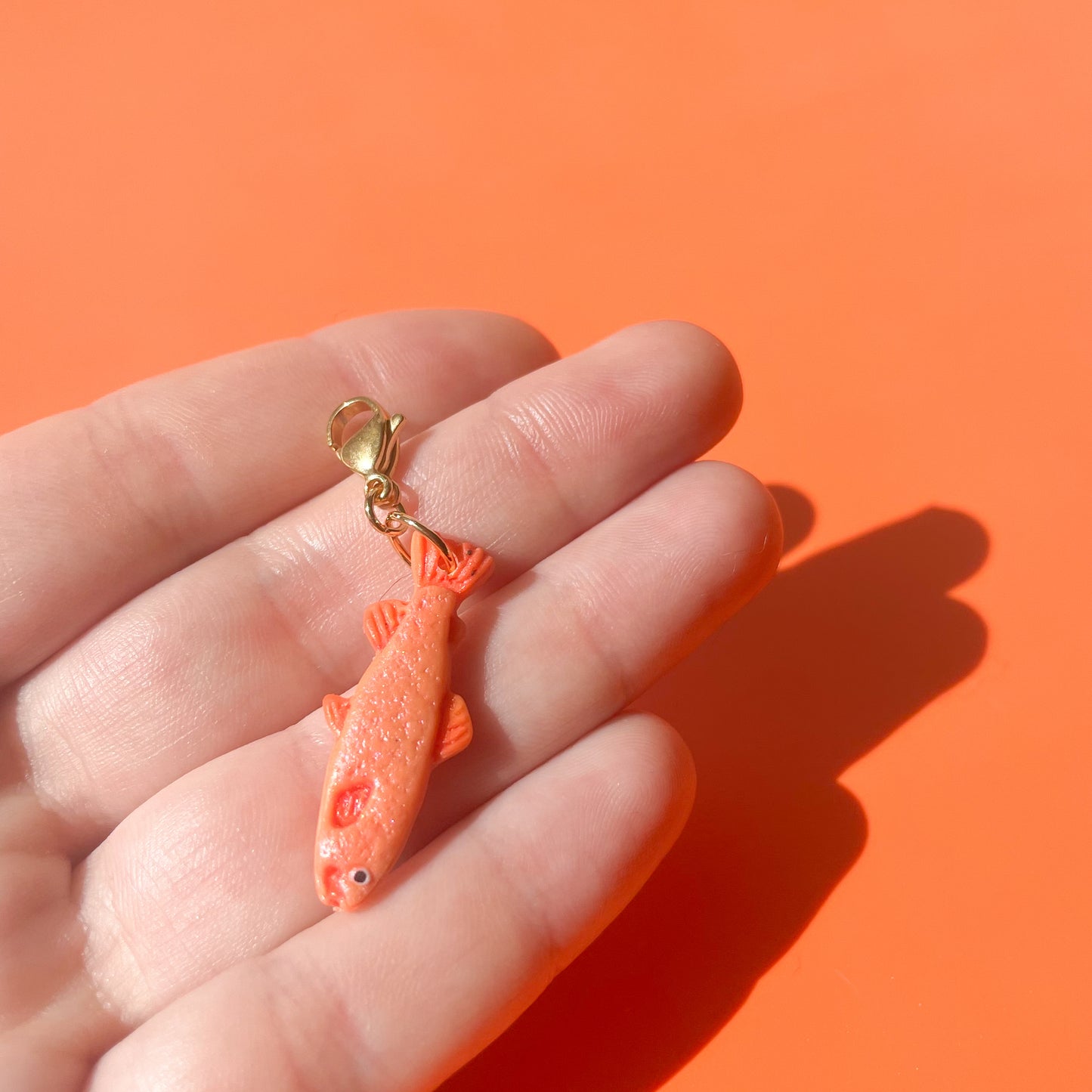 Orange Fancy Fish Bag Charm