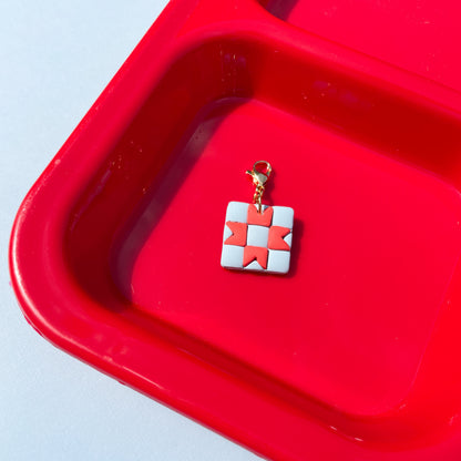 Aqua Quilt Square Charm